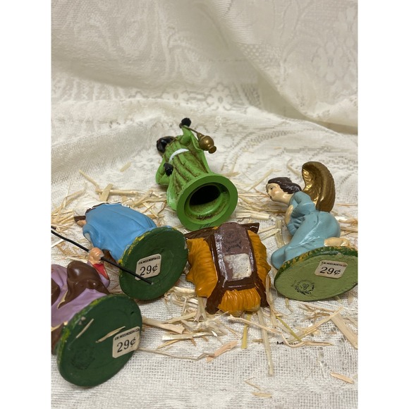 Vintage Nativity Set 5 Piece Figurine Christmas Religious Decoration Japan - Picture 4 of 6